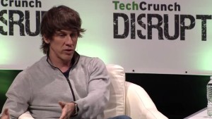 Dennis Crowley, CEO of Foursquare during a TechCrunch Disrupt 2015 Interview