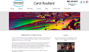 Sarah Le Website Design for Vista Focus Fine Art Photography - Hi Vista Media